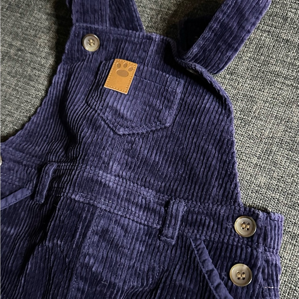 Baby Corduroy Overalls - Navy Blue